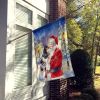 Manchester Terrier with Santa Claus House Flag Large Porch Sleeve Pole Decorative Outside Yard Banner Artwork Wall Hanging, Polyester, House Size