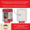 Bullmastiff with Santa Claus Porcelain Ornament Christmas Tree Hanging Decorations for Home Christmas Holiday, Rectangle, Gift, Multicolor
