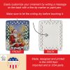 Golden Retriever with Santa Claus Porcelain Ornament Christmas Tree Hanging Decorations for Home Christmas Holiday, Rectangle, Gift, Multicolor