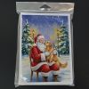 Golden Retriever with Santa Claus Greeting Cards Pack of 8 Blank Cards with Envelopes Whimsical A7 Size 5x7