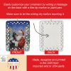 Doberman Pinscher with Santa Claus Porcelain Ornament Christmas Tree Hanging Decorations for Home Christmas Holiday, Rectangle, Gift, Multicolor