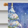 Shih Tzu with Santa Claus House Flag Large Porch Sleeve Pole Decorative Outside Yard Banner Artwork Wall Hanging, Polyester, House Size, Multicolor