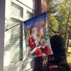 Norfolk Terrier with Santa Claus House Flag Large Porch Sleeve Pole Decorative Outside Yard Banner Artwork Wall Hanging, Polyester, House Size