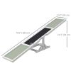 White Wood Pet Seesaw Dog Agility Training Equipment for Obedience Training Weather Resistant Outdoor Fun