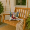 Golden Retriever with Santa Claus Throw Pillow Decorative Indoor Outdoor Accent Cushion for Couch, Bed or Patio, 14Hx14W