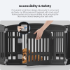 24 Inch Durable Lightweight Pet Playpen, 6 Panels Plastic Dog Fence with Lockable Door and Non- Slip Bottom, SuitableforSmall to MediumPets