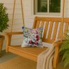Samoyed with Santa Claus Throw Pillow Decorative Indoor Outdoor Accent Cushion for Couch, Bed or Patio, 14Hx14W
