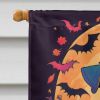 Schnauzer Witchy Halloween House Flag Large Porch Sleeve Pole Decorative Outside Yard Banner Artwork Wall Hanging, Polyester, House Size, Multicolor