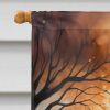 Golden Retriever Spooky Halloween House Flag Large Porch Sleeve Pole Decorative Outside Yard Banner Artwork Wall Hanging, Polyester, House Size