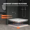Shower Curb Kit, 36"x36" Shower Pan Kit with 6.3" Central Drain, Lightweight EPS Shower Installation Kits with 2 Waterproof Cloths
