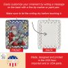 Weimaraner with Santa Claus Porcelain Ornament Christmas Tree Hanging Decorations for Home Christmas Holiday, Rectangle, Gift, Multicolor