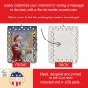 Great Pyrenees with Santa Claus Porcelain Ornament Christmas Tree Hanging Decorations for Home Christmas Holiday, Rectangle, Gift, Multicolor