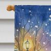 Cocker Spaniel with Santa Claus House Flag Large Porch Sleeve Pole Decorative Outside Yard Banner Artwork Wall Hanging, Polyester, House Size