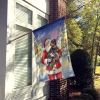 Rottweiler with Santa Claus House Flag Large Porch Sleeve Pole Decorative Outside Yard Banner Artwork Wall Hanging, Polyester, House Size, Multicolor