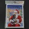 Black and Tan Dachshund with Santa Claus Greeting Cards Pack of 8 Blank Cards with Envelopes Whimsical A7 Size 5x7
