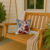 Maltipoo with Santa Claus Throw Pillow Decorative Indoor Outdoor Accent Cushion for Couch, Bed or Patio, 14Hx14W