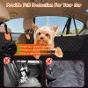 Dog Car Back Seat Cover Extender, Waterproof & Scratch Resistant, PP Support Panel, Storage Pockets, Easy Install for Most Cars, SUVs, Trucks