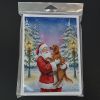 Irish Setter with Santa Claus Greeting Cards Pack of 8 Blank Cards with Envelopes Whimsical A7 Size 5x7