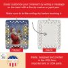 English Setter with Santa Claus Porcelain Ornament Christmas Tree Hanging Decorations for Home Christmas Holiday, Rectangle, Gift, Multicolor