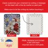 Maltipoo with Santa Claus Porcelain Ornament Christmas Tree Hanging Decorations for Home Christmas Holiday, Rectangle, Gift, Multicolor