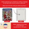 Norfolk Terrier with Santa Claus Porcelain Ornament Christmas Tree Hanging Decorations for Home Christmas Holiday, Rectangle, Gift, Multicolor