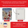 Mastiff with Santa Claus Porcelain Ornament Christmas Tree Hanging Decorations for Home Christmas Holiday, Rectangle, Gift, Multicolor