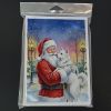 American Eskimo with Santa Claus Greeting Cards Pack of 8 Blank Cards with Envelopes Whimsical A7 Size 5x7