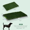 2 Pack Artificial Dog Grass Pad with Tray for Potty Training Dogs, 26" x 16"