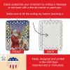 Vizsla with Santa Claus Porcelain Ornament Christmas Tree Hanging Decorations for Home Christmas Holiday, Rectangle, Gift, Multicolor