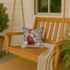 Cavalier Spaniel with Santa Claus Throw Pillow Decorative Indoor Outdoor Accent Cushion for Couch, Bed or Patio, 14Hx14W