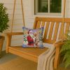 Goldendoodle with Santa Claus Throw Pillow Decorative Indoor Outdoor Accent Cushion for Couch, Bed or Patio, 14Hx14W
