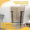 Black 41'' Easy Open Indoor Dog Gate for Doorways House Stair Safety Pet Barrier