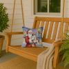 Pug with Santa Claus Throw Pillow Decorative Indoor Outdoor Accent Cushion for Couch, Bed or Patio, 14Hx14W