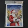 Cairn Terrier with Santa Claus Greeting Cards Pack of 8 Blank Cards with Envelopes Whimsical A7 Size 5x7