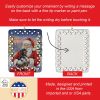 Black and Tan Dachshund with Santa Claus Porcelain Ornament Christmas Tree Hanging Decorations for Home Christmas Holiday, Rectangle, Gift, Multicolor