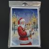 English Bulldog with Santa Claus Greeting Cards Pack of 8 Blank Cards with Envelopes Whimsical A7 Size 5x7