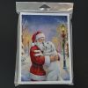 Great Pyrenees with Santa Claus Greeting Cards Pack of 8 Blank Cards with Envelopes Whimsical A7 Size 5x7