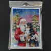 Bernese Mountain Dog with Santa Claus Greeting Cards Pack of 8 Blank Cards with Envelopes Whimsical A7 Size 5x7