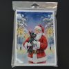 Scottish Terrier with Santa Claus Greeting Cards Pack of 8 Blank Cards with Envelopes Whimsical A7 Size 5x7