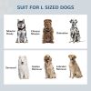 White Elevated Dog Bowls 23.6"x11.8"x14.2" Pet Feeding Station with Storage 2 Stainless Steel Bowls Raised Feeder for Dogs