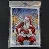 Japanese Chin with Santa Claus Greeting Cards Pack of 8 Blank Cards with Envelopes Whimsical A7 Size 5x7