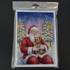 Yorkshire Terrier with Santa Claus Greeting Cards Pack of 8 Blank Cards with Envelopes Whimsical A7 Size 5x7