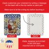 Rhodesian Ridgeback with Santa Claus Porcelain Ornament Christmas Tree Hanging Decorations for Home Christmas Holiday, Rectangle, Gift, Multicolor
