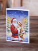 Goldendoodle with Santa Claus Greeting Cards Pack of 8 Blank Cards with Envelopes Whimsical A7 Size 5x7