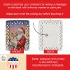 Pit Bull Terrier with Santa Claus Porcelain Ornament Christmas Tree Hanging Decorations for Home Christmas Holiday, Rectangle, Gift, Multicolor