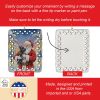 Scottish Terrier with Santa Claus Porcelain Ornament Christmas Tree Hanging Decorations for Home Christmas Holiday, Rectangle, Gift, Multicolor