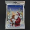 Dachshund with Santa Claus Greeting Cards Pack of 8 Blank Cards with Envelopes Whimsical A7 Size 5x7