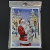 Siberian Husky with Santa Claus Greeting Cards Pack of 8 Blank Cards with Envelopes Whimsical A7 Size 5x7