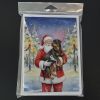 Rottweiler with Santa Claus Greeting Cards Pack of 8 Blank Cards with Envelopes Whimsical A7 Size 5x7