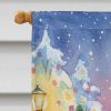 Chow Chow with Santa Claus House Flag Large Porch Sleeve Pole Decorative Outside Yard Banner Artwork Wall Hanging, Polyester, House Size, Multicolor